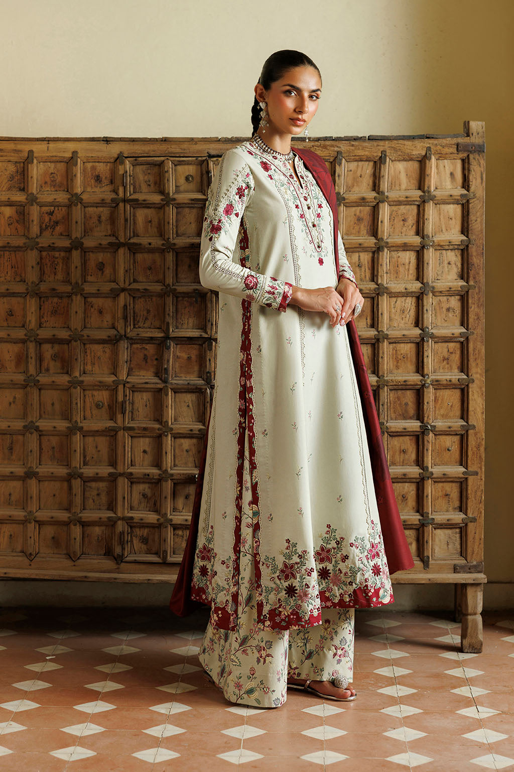 IPF-28 Embroidered Printed Viscose Linen