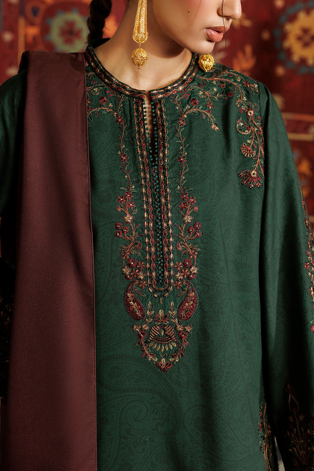 IPF-32 Embroidered Printed Viscose Linen