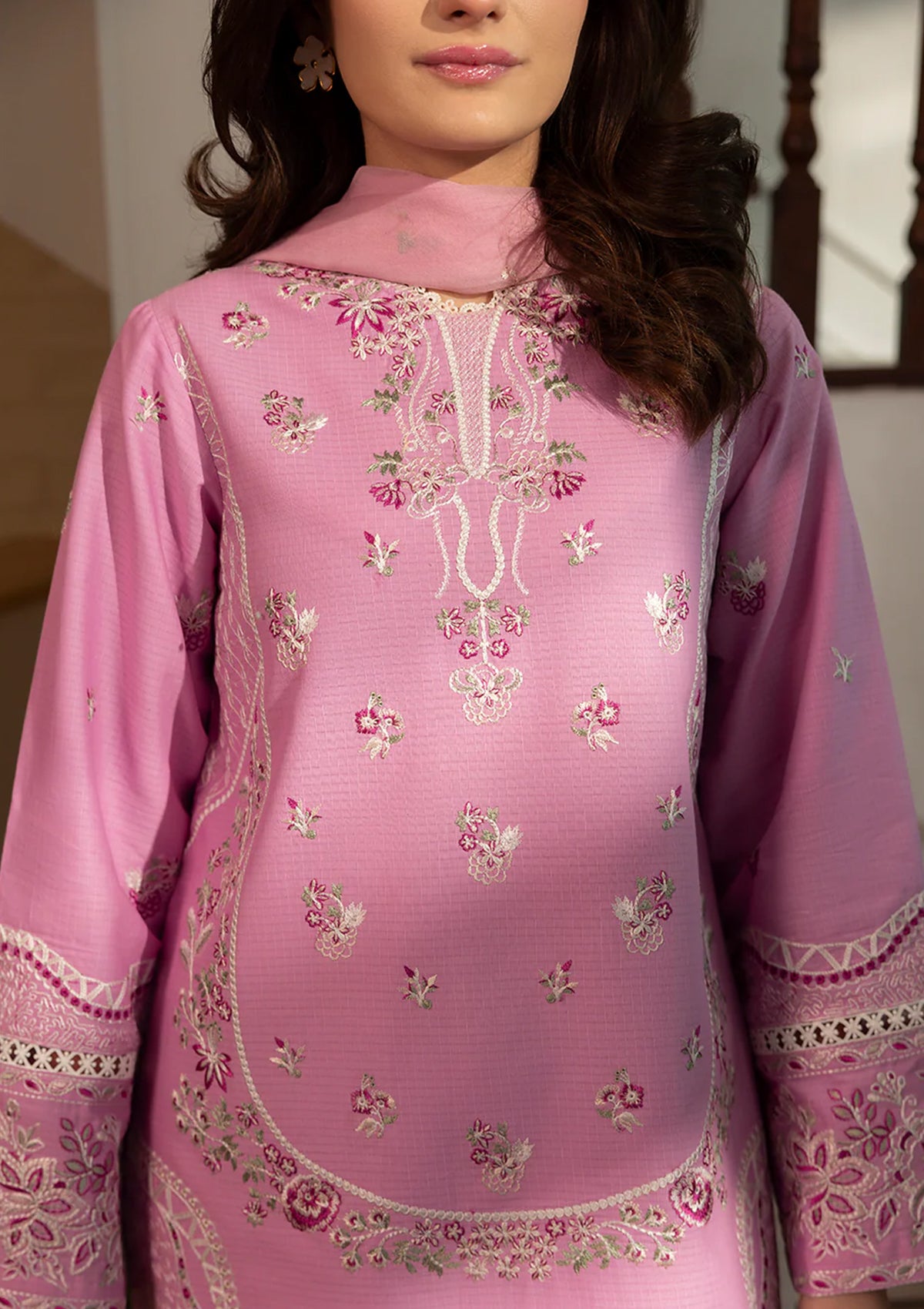 Juni - Stitched 3 Piece Embroidered Lawn