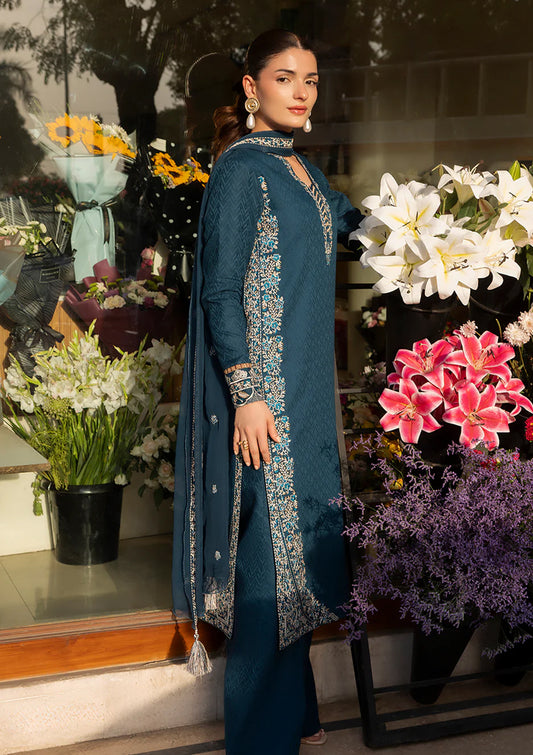 Coeur - Stitched 3 Piece Embroidered Lawn