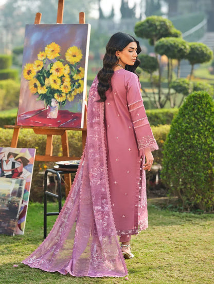 MLL-05 DUSKY ROSE WHISPER Unstitched 3 Piece Luxury Lawn