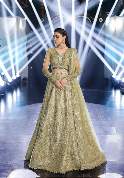 MINT MAJESTY in EMBROIDERED POLY NET HAND EMBELLISHED FRONT YOCK and EMBROIDERED POLY NET DUPATTA from STARDOM - FORMAL HANDWORK '25
