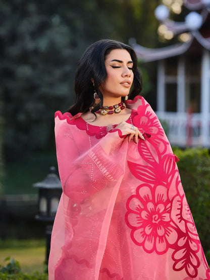 MLL-06  CRIMSON ROSE Unstitched 3 Piece Luxury Lawn