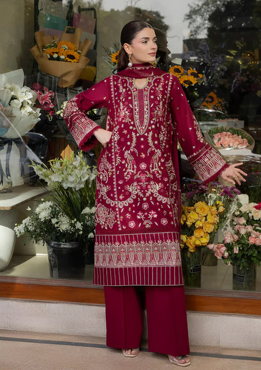 Calin - Stitched 3 Piece Embroidered Lawn