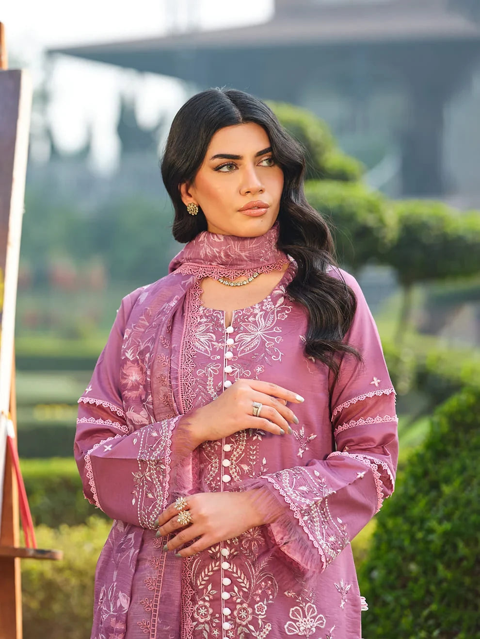 MLL-05 DUSKY ROSE WHISPER Unstitched 3 Piece Luxury Lawn