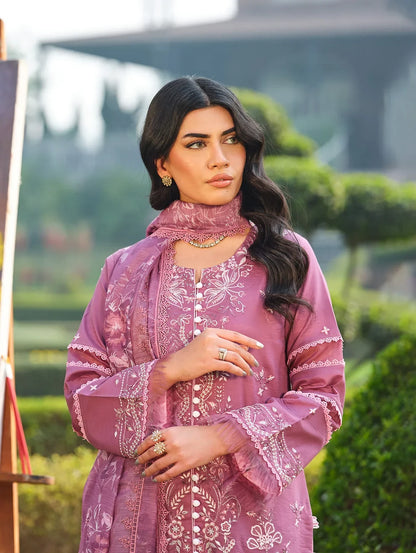 MLL-05 DUSKY ROSE WHISPER Unstitched 3 Piece Luxury Lawn
