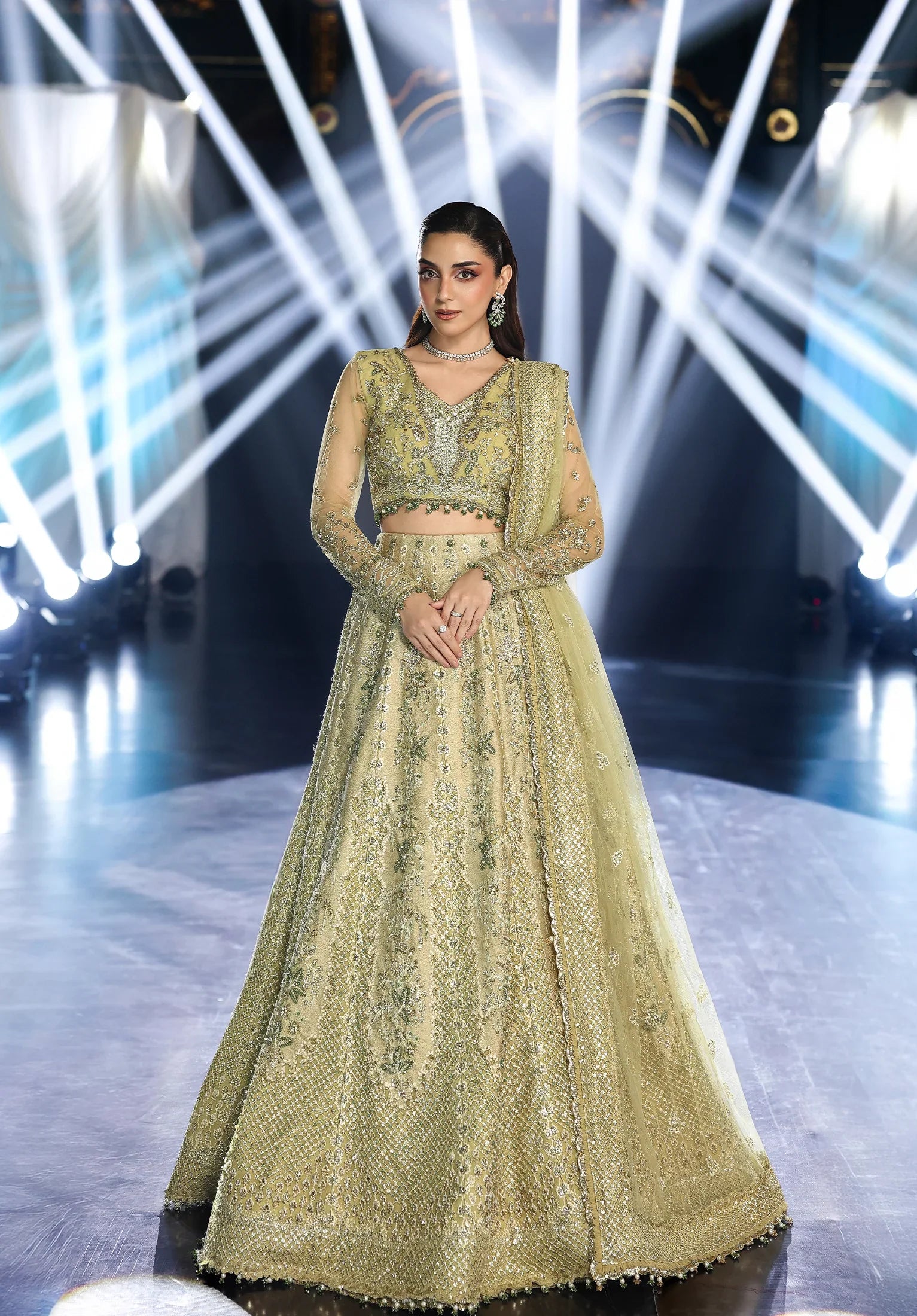 MINT MAJESTY wearing this beautiful dress FROM STARDOM - FORMAL HANDWORK '25
