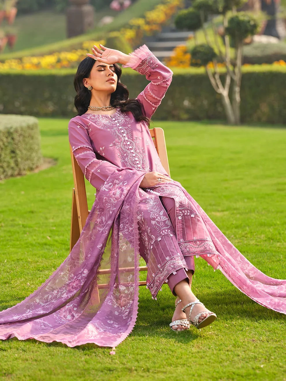 MLL-05 DUSKY ROSE WHISPER Unstitched 3 Piece Luxury Lawn
