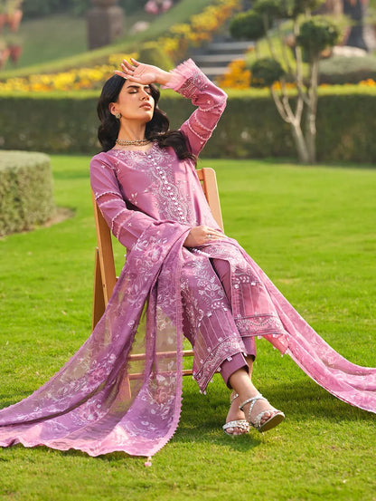 MLL-05 DUSKY ROSE WHISPER Unstitched 3 Piece Luxury Lawn