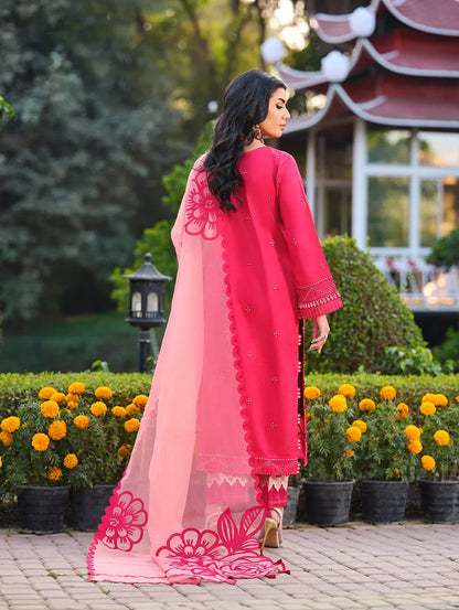 MLL-06  CRIMSON ROSE Unstitched 3 Piece Luxury Lawn