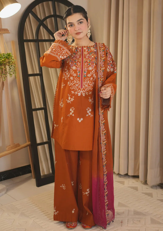 Miel - Stitched 3 Piece Embroidered Lawn