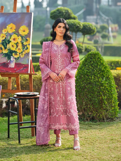 MLL-05 DUSKY ROSE WHISPER Unstitched 3 Piece Luxury Lawn