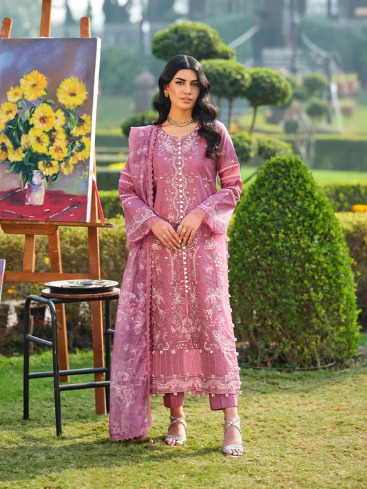 MLL-05 DUSKY ROSE WHISPER Unstitched 3 Piece Luxury Lawn