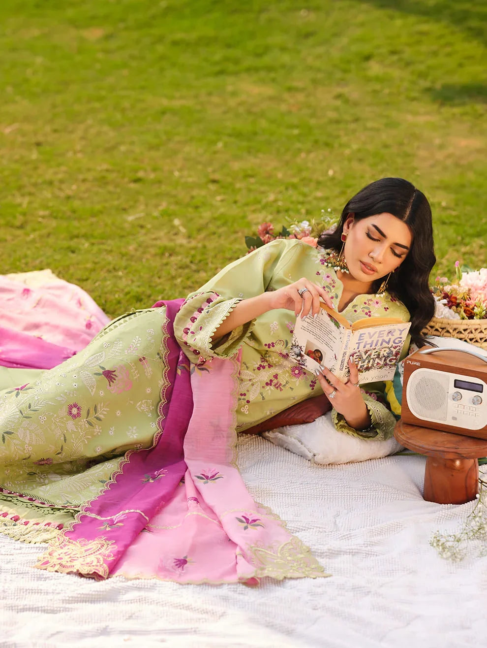 MLL-07 APPLE BLOSSOM Unstitched 3 Piece Luxury Lawn