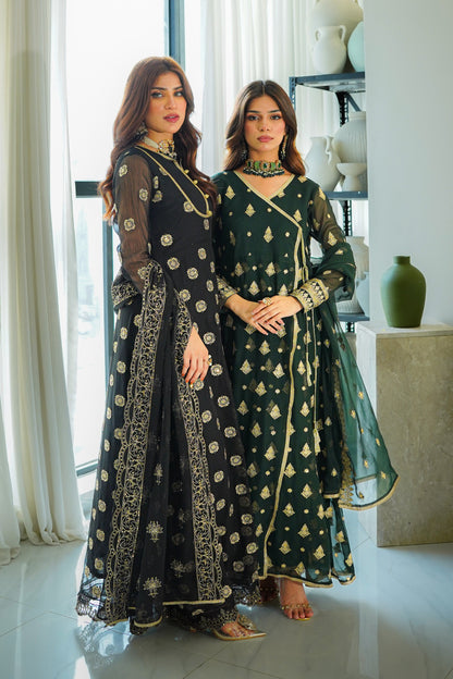 MEHERBANO Unstitched 3 piece Chiffon suit