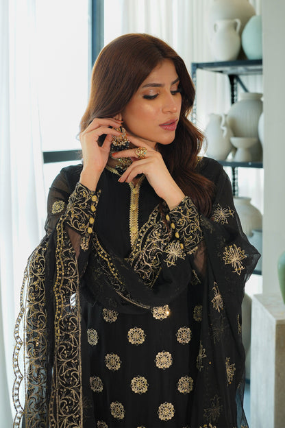 MEHERBANO Unstitched 3 piece Chiffon suit