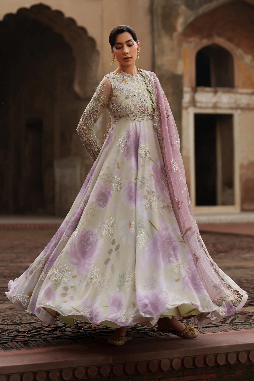 EMBROIDERED CHIFFON