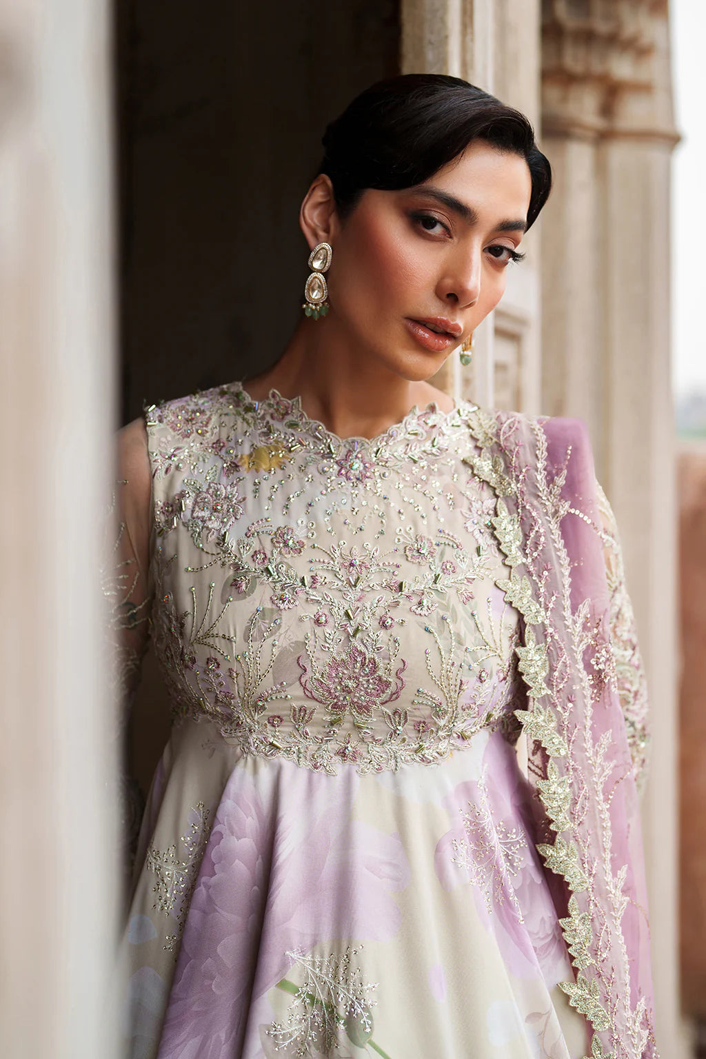 EMBROIDERED CHIFFON